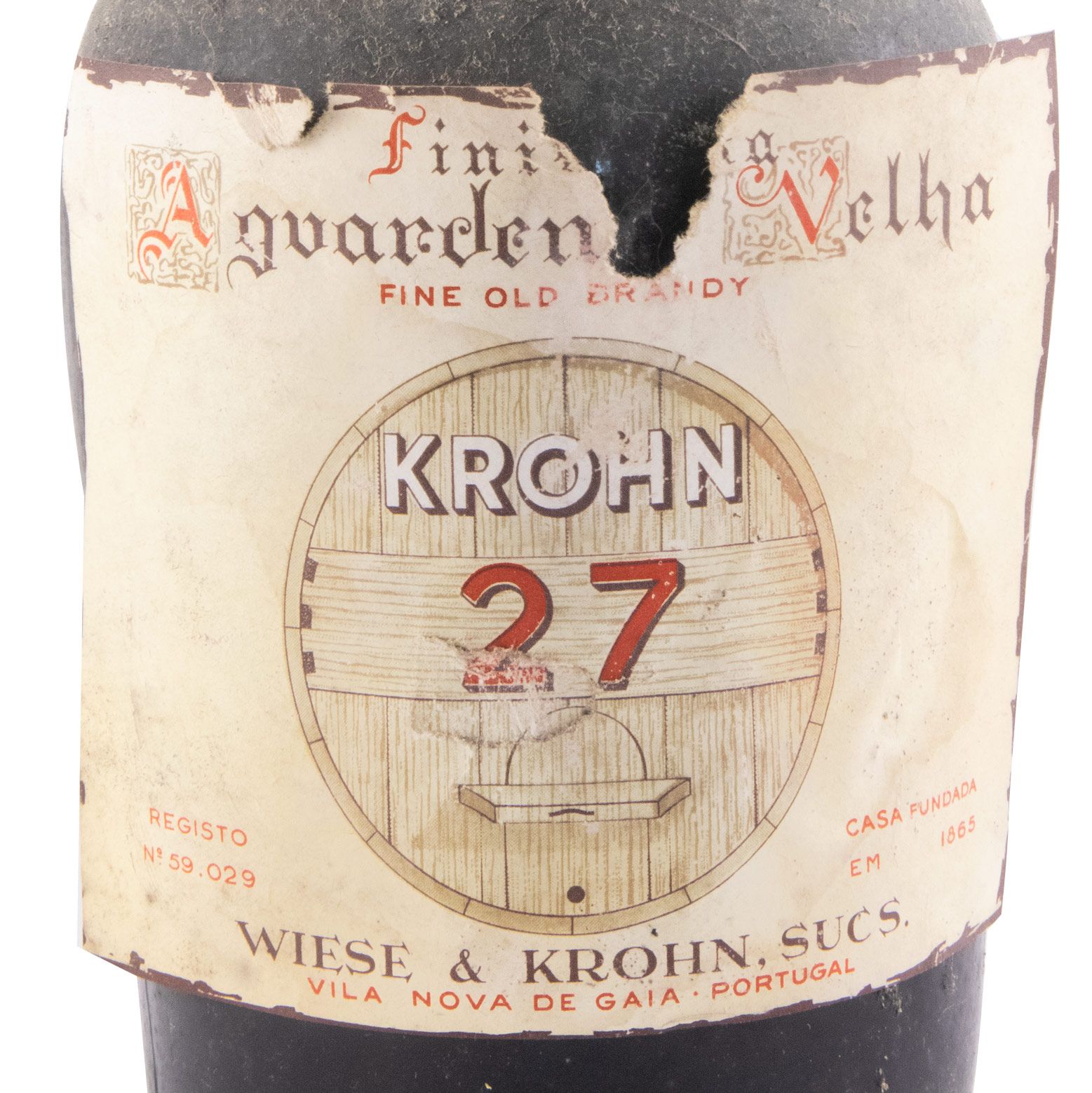 Aguardente Vínica Krohn 27 Velha