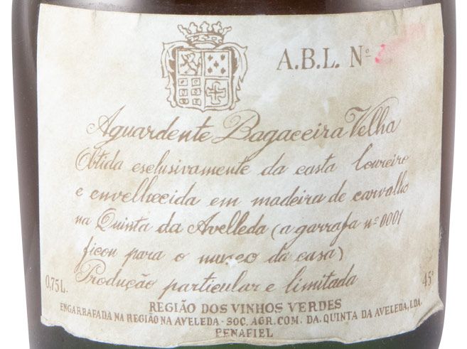 Aguardente Bagaceira Aveleda Velha 75cl c/2 Cálices