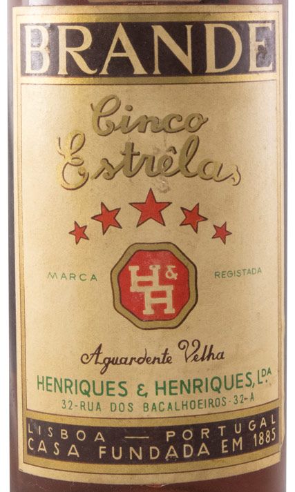 Aguardente Vínica Henriques & Henriques Brande Cinco Estrêlas Velha 75cl
