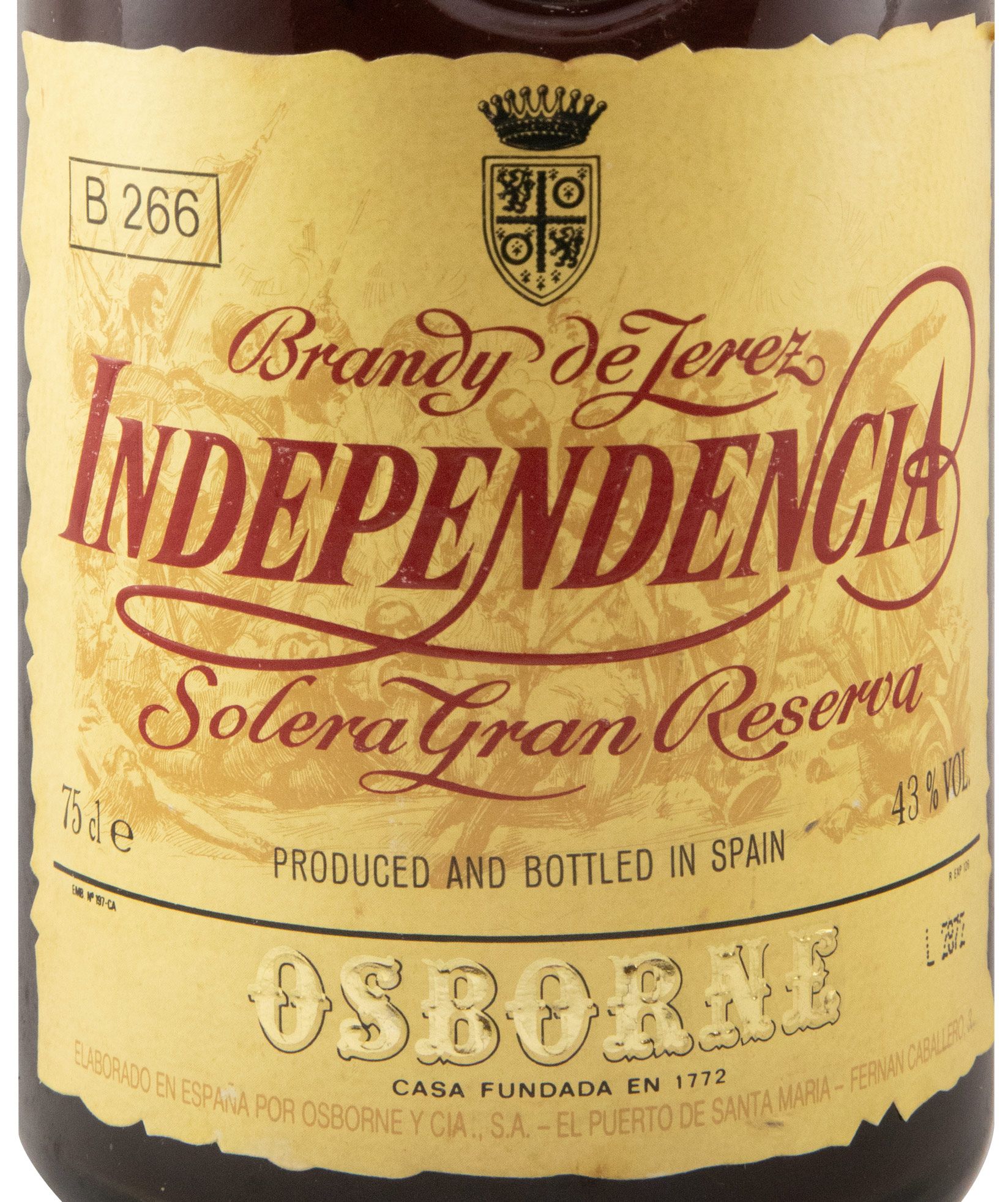 Brandy Osborne Independencia Solera Gran Reserva 75cl