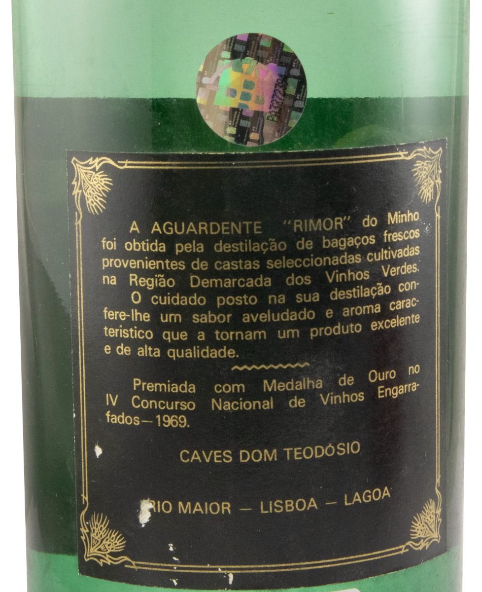 Aguardente Bagaceira Rimor (rótulo preto) 95cl