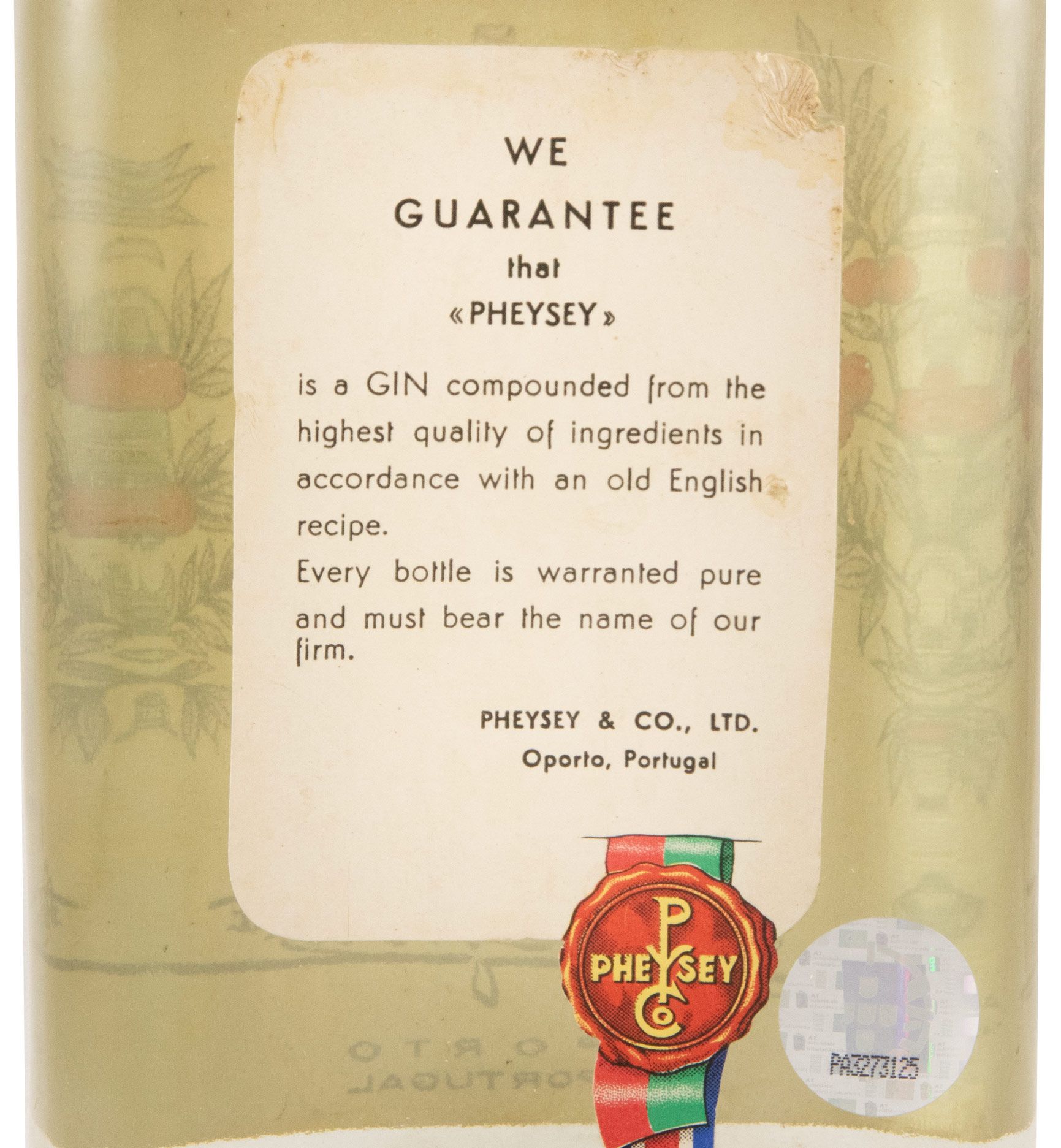 Gin Pheysey's Superior N.º 1