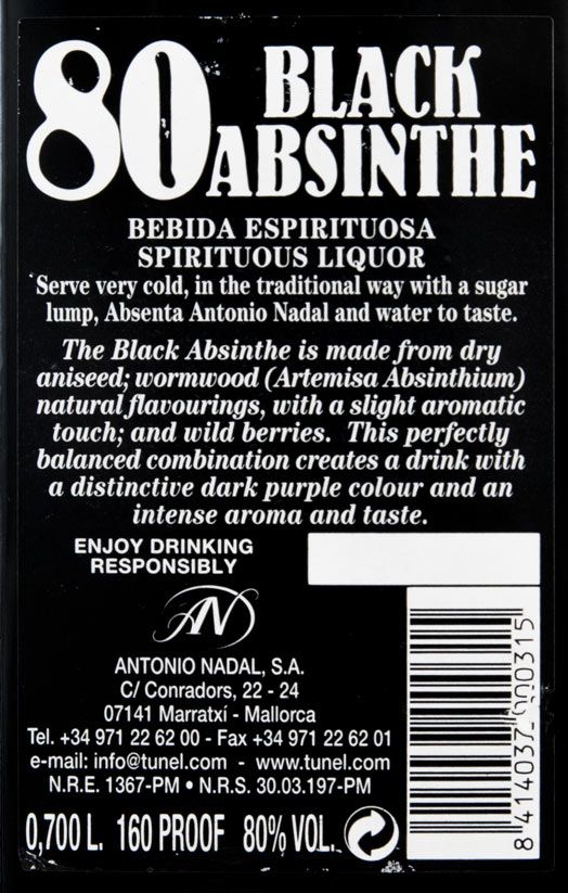 Absinthe Túnel Black 80%