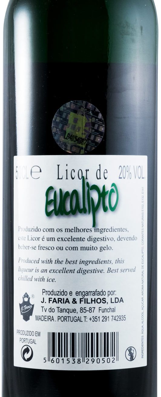 Licor de Eucalipto J. Faria & Filhos 50cl