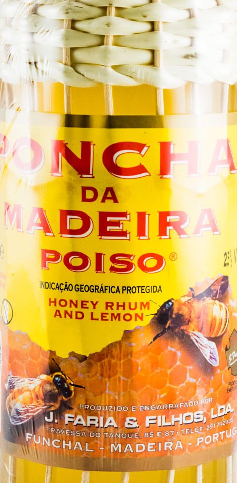 Poncha da Madeira Poiso (garrafa empalhada)