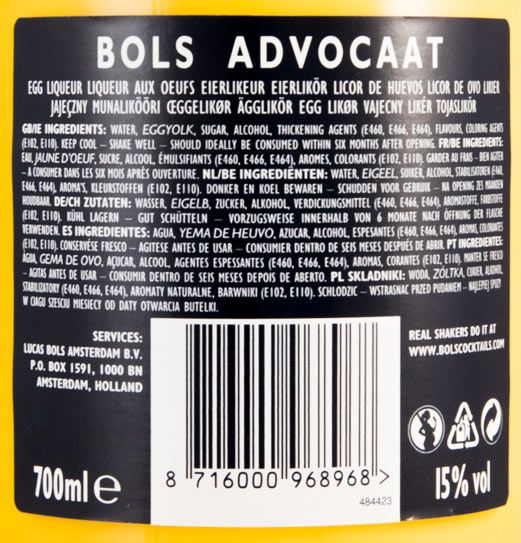 Licor de Ovo Advocaat Bols