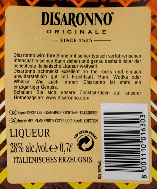 Disaronno Amaretto Missoni Limited Edition