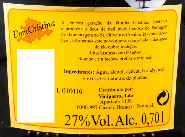 Licor Dom Cristina