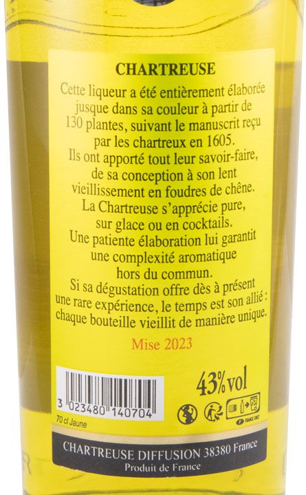 Liqueur Chartreuse Yellow
