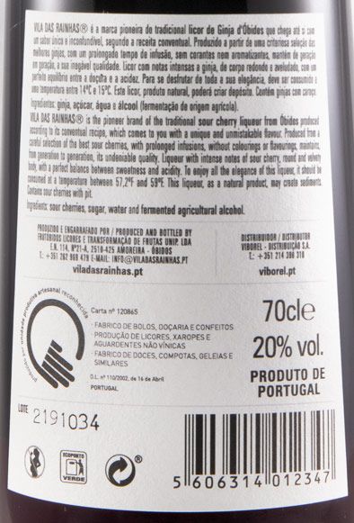 Ginja de Óbidos Liqueur Vila das Rainhas (with berries)