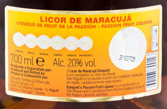 Licor de Maracujá do Ezequiel
