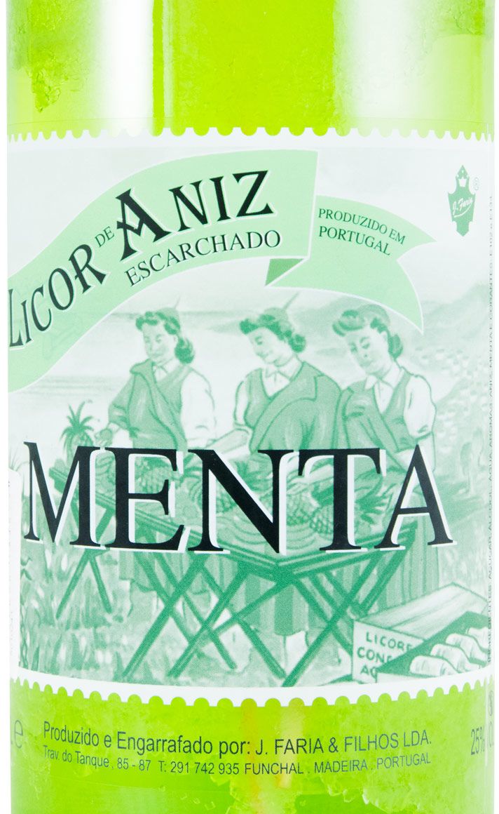 Licor Aniz Menta c/Ramo J. Faria 1L