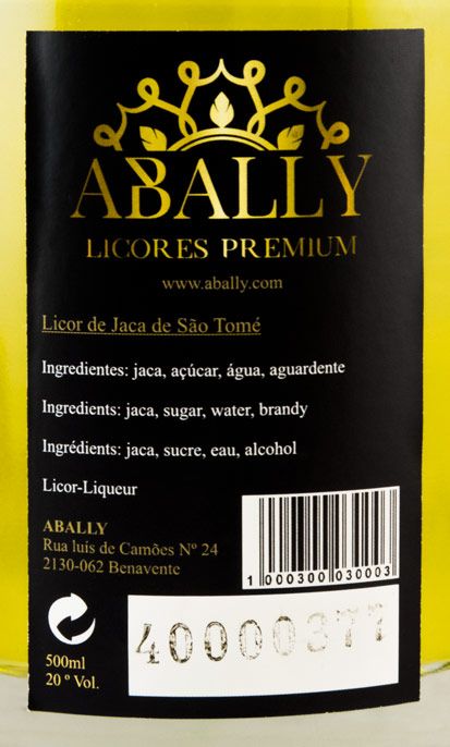 Licor de Jaca Abally São Tomé 50cl