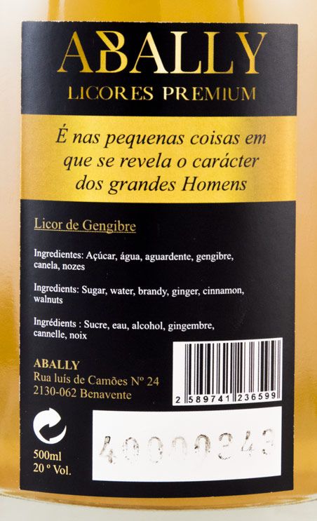 Licor de Gengibre Abally Angola 50cl