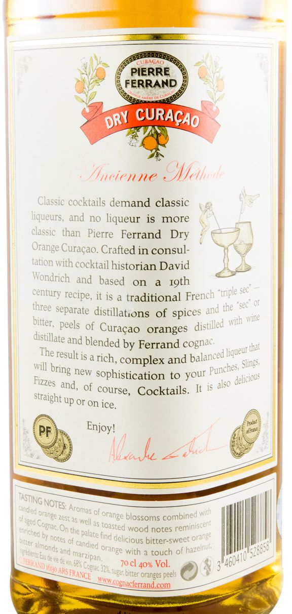 Licor Pierre Ferrand Dru Curacau