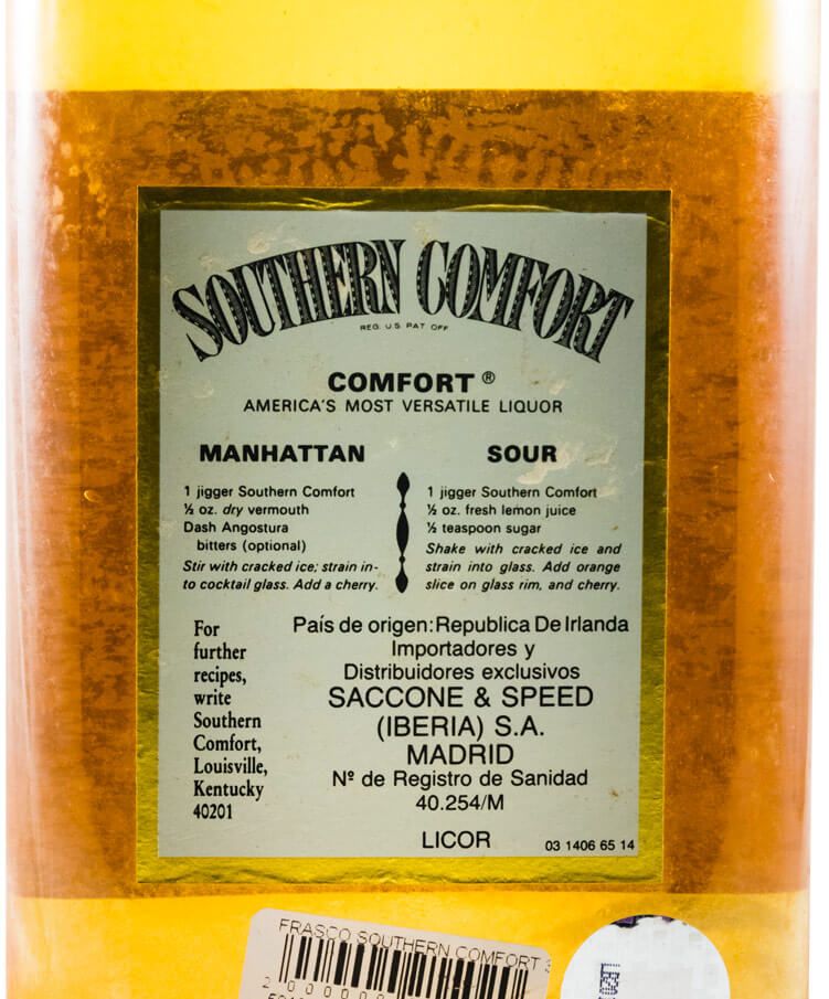 Frasco Licor de Whisky Southern Comfort 37,5cl
