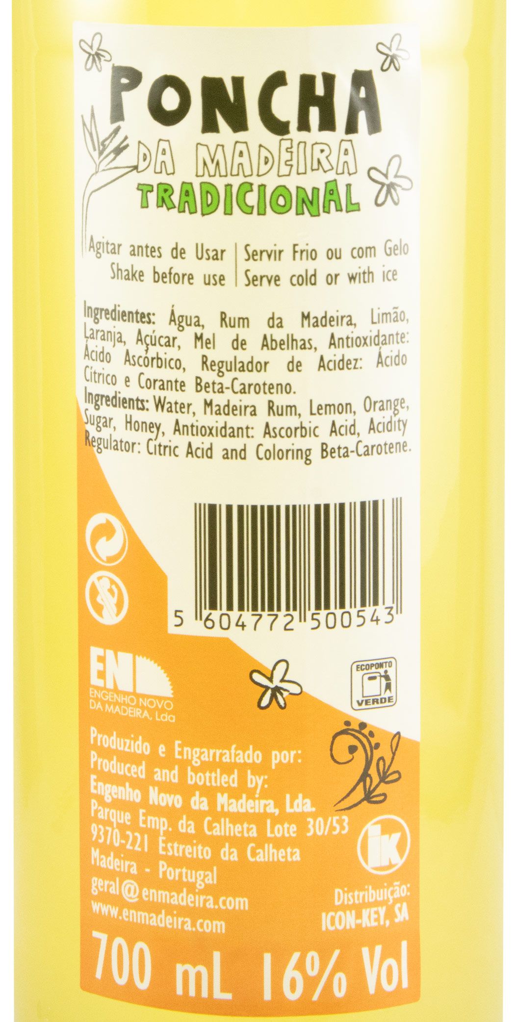Poncha da Madeira Tradicional Engenho Novo