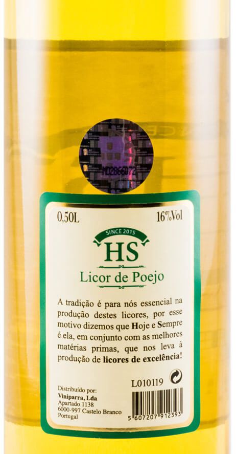 Licor de Poejo HS c/2 Copos 50cl