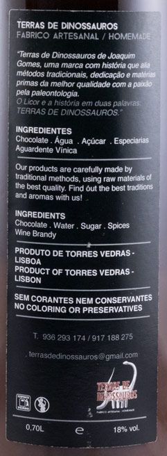 Chocolate Liqueur Terras de Dinossauros