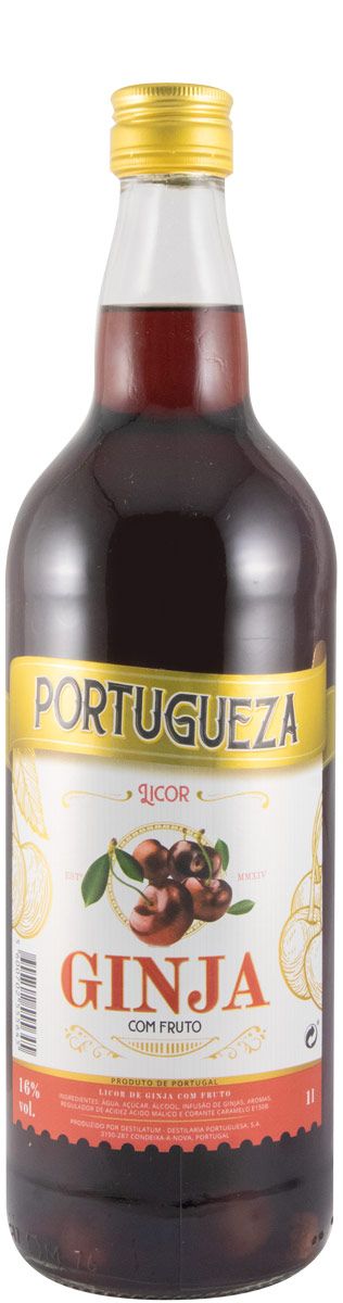 Licor de Ginja Portugueza (com fruto) 1L