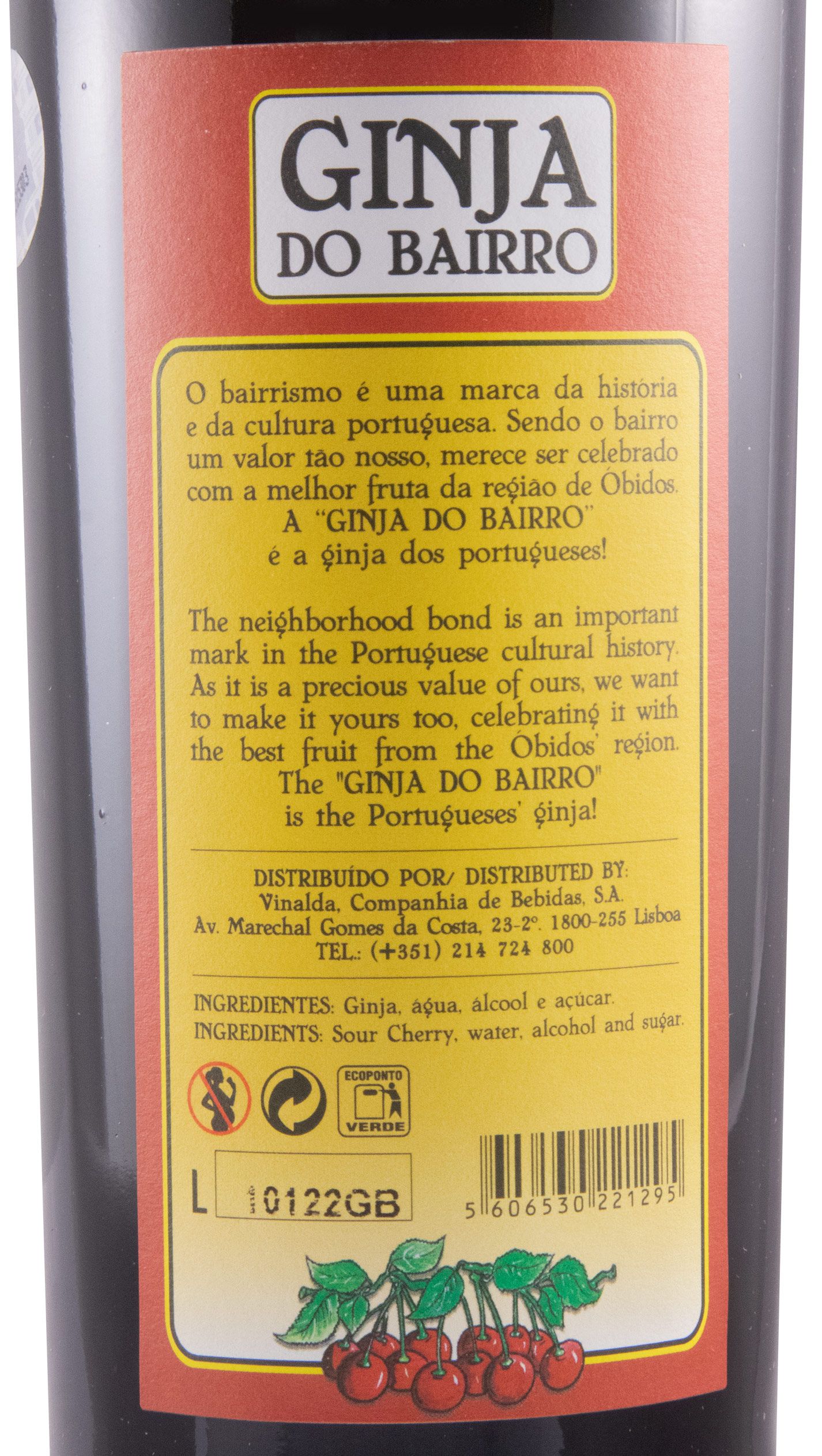 Ginja Liqueur do Bairro (no berries)