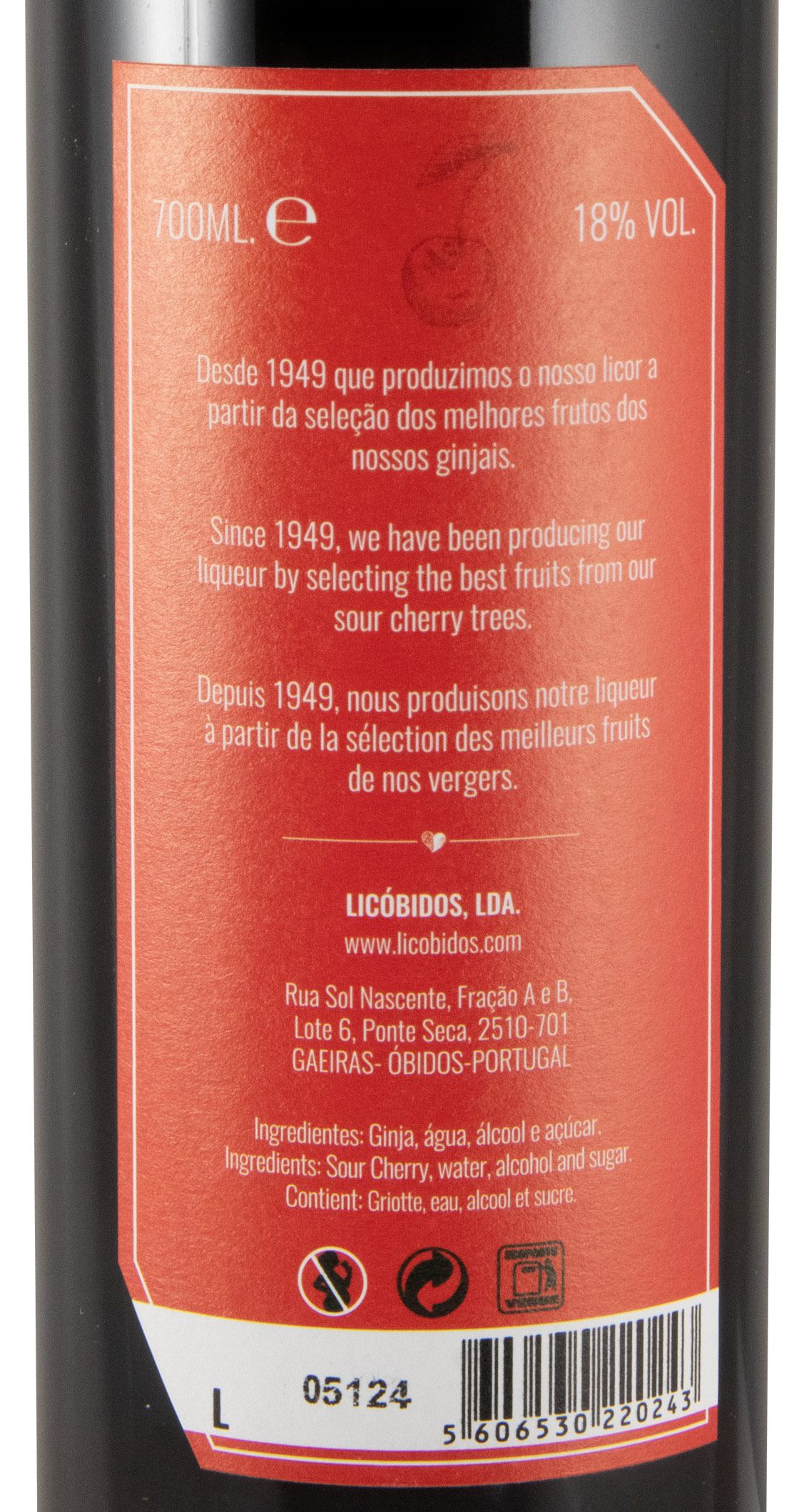 Licor de Ginja Mariquinhas c/Jarro de Sangria