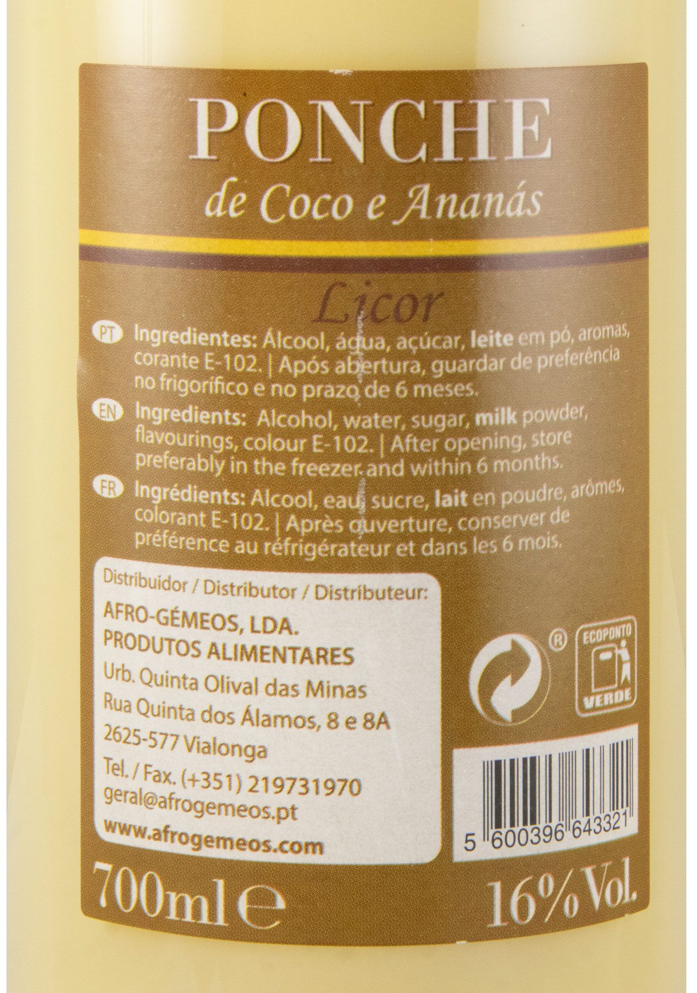 Ponche de Coco & Ananás