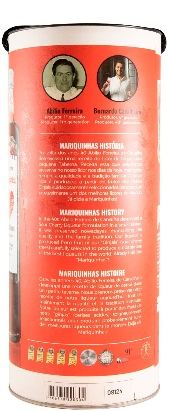 Licor de Ginja Mariquinhas Bag in Box Tubo 3L