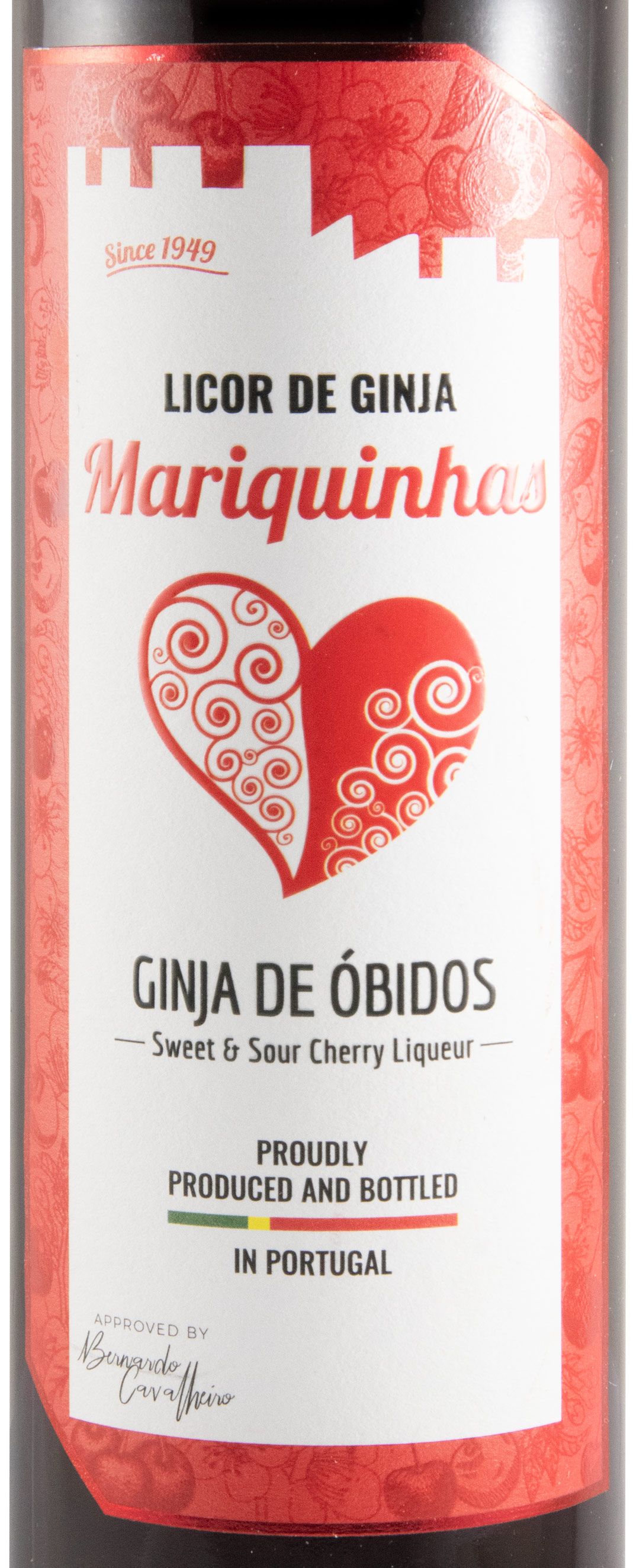 Licor de Ginja Mariquinhas c/12 Copos de Chocolate 50cl