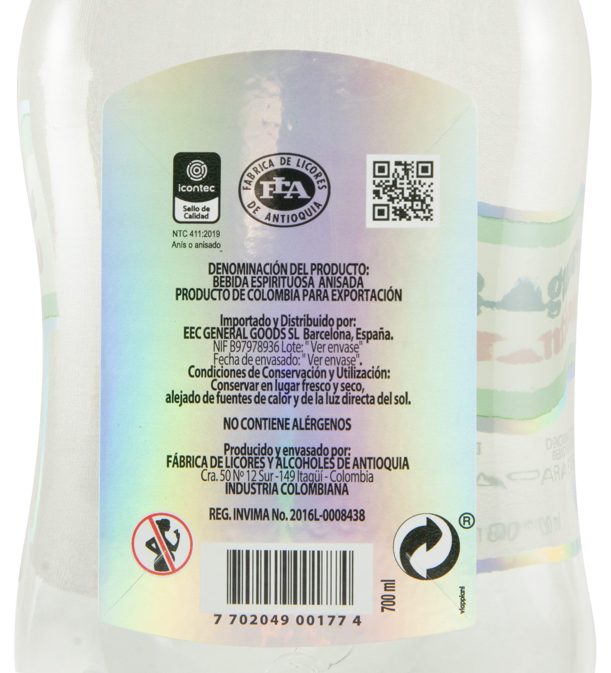 Aguardente de Anis Antioqueño