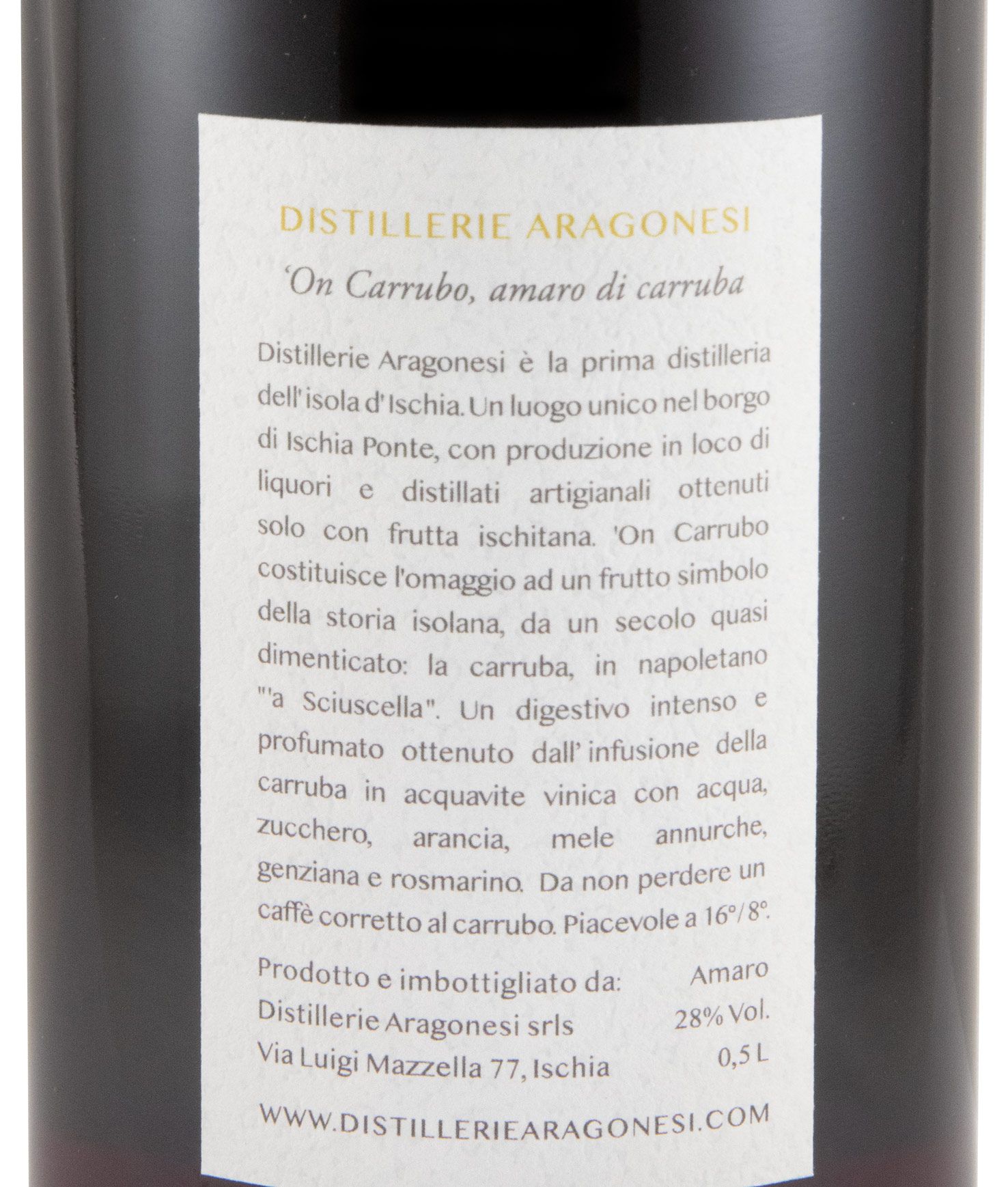 Liqueur Amaro 'On Carrubo 50cl