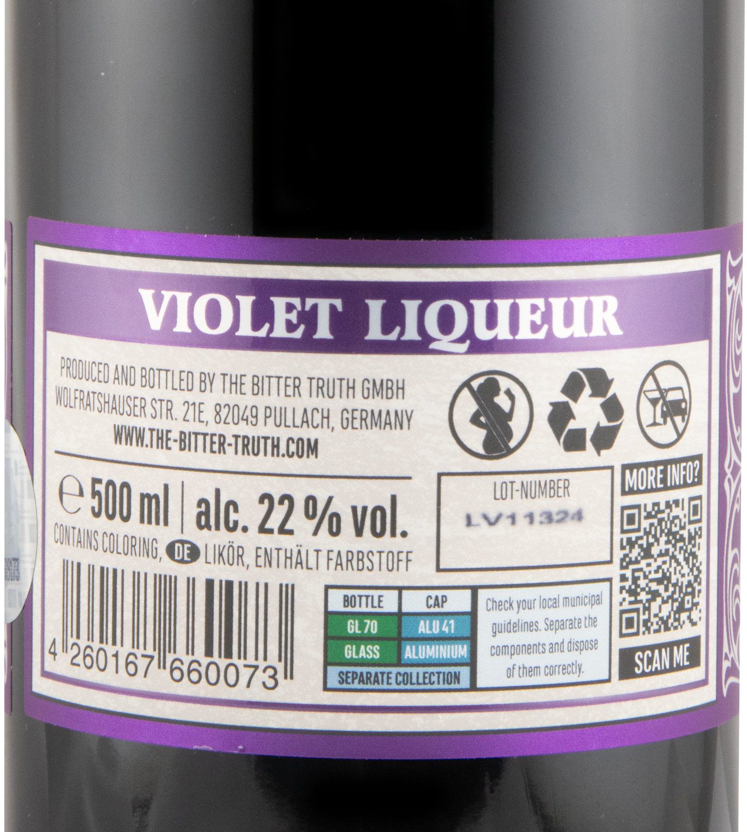 Licor The Bitter Truth Violet 50cl