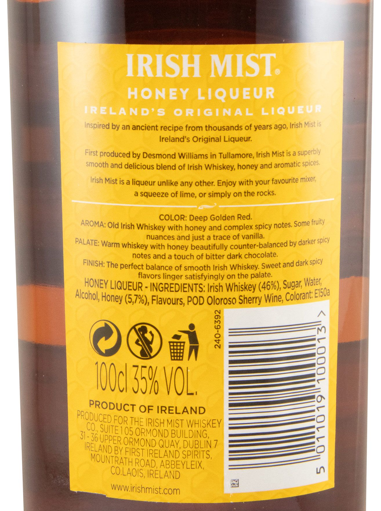 Licor de Whisky Irish Mist Honey 1L