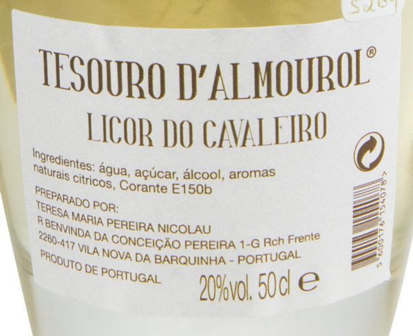 Licor do Cavaleiro Tesouro d'Almourol 50cl