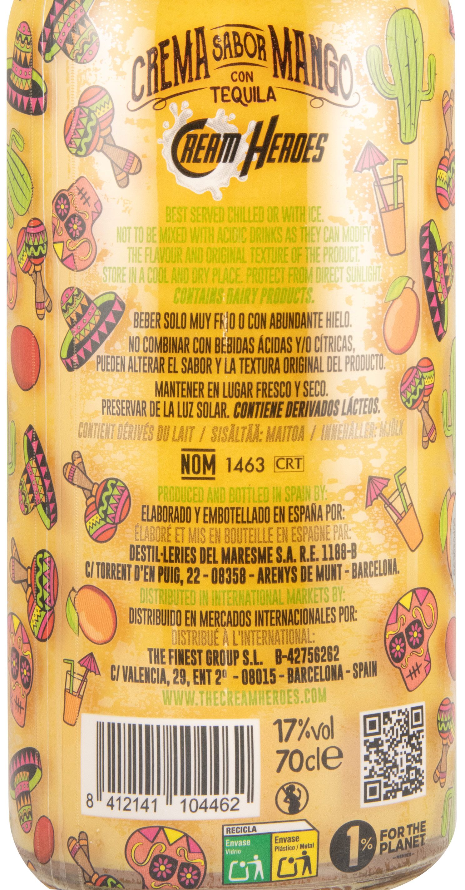 Licor de Tequila Cream Heroes Manga