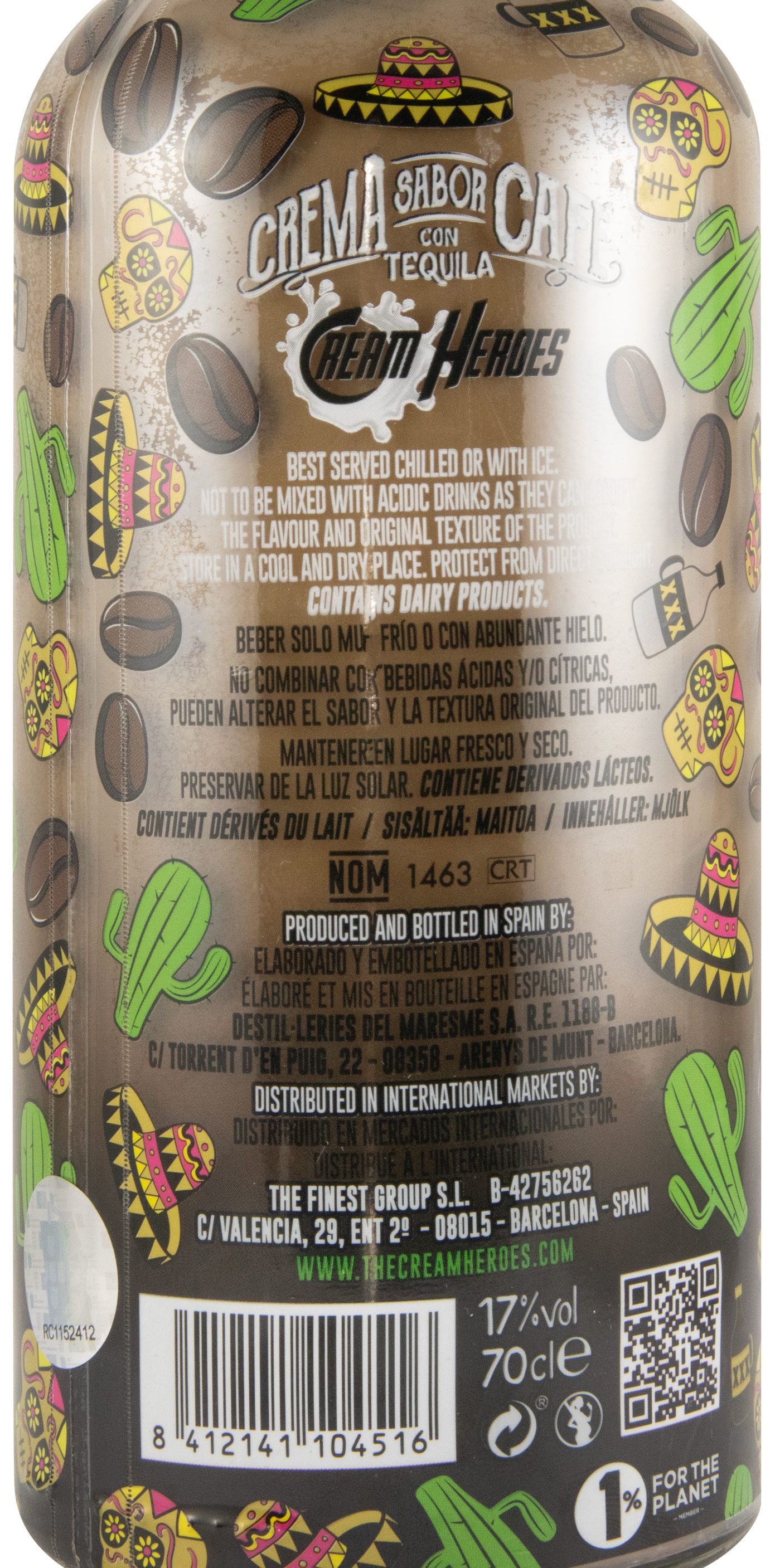 Licor de Tequila Cream Heroes Café