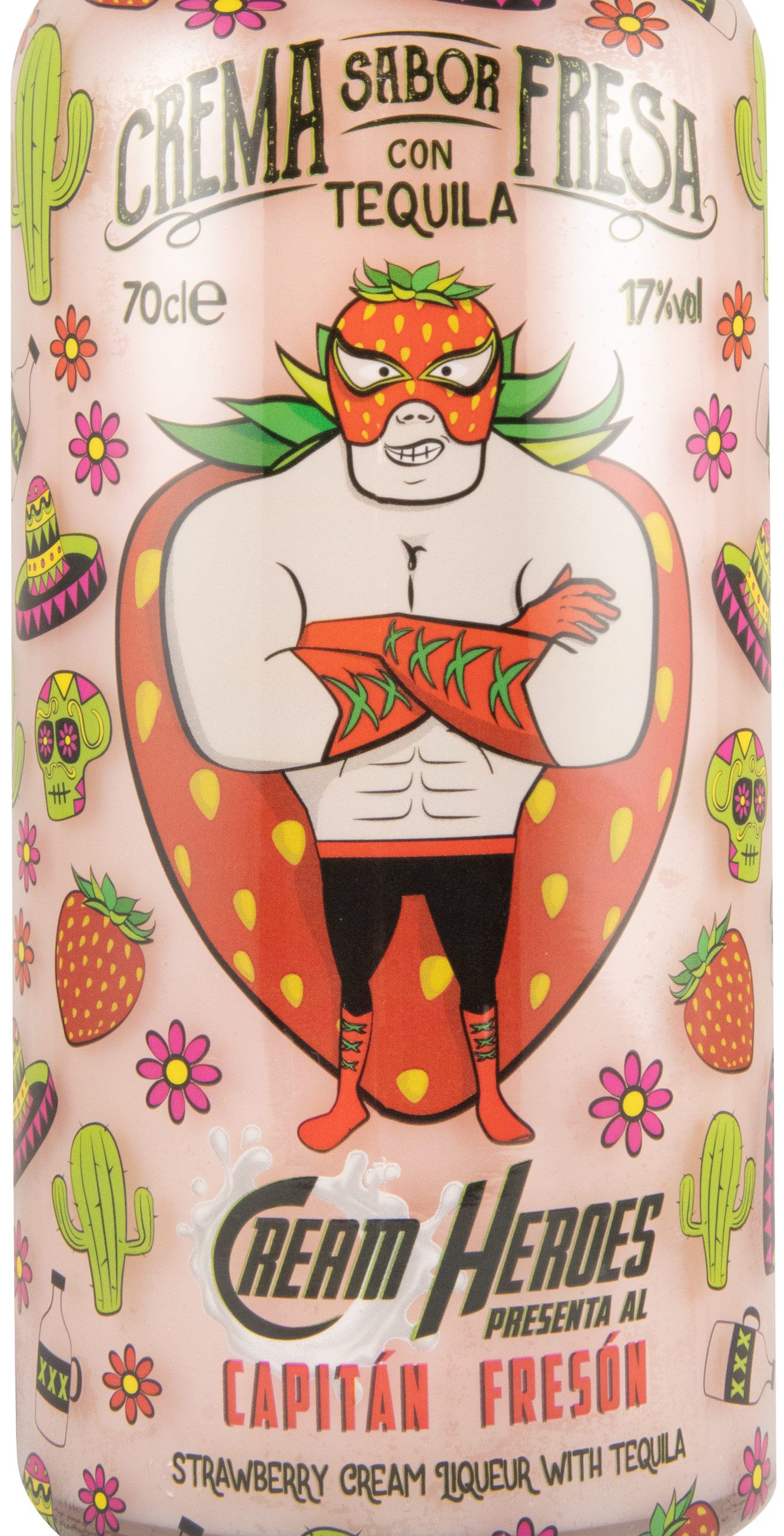 Licor de Tequila Cream Heroes Morango
