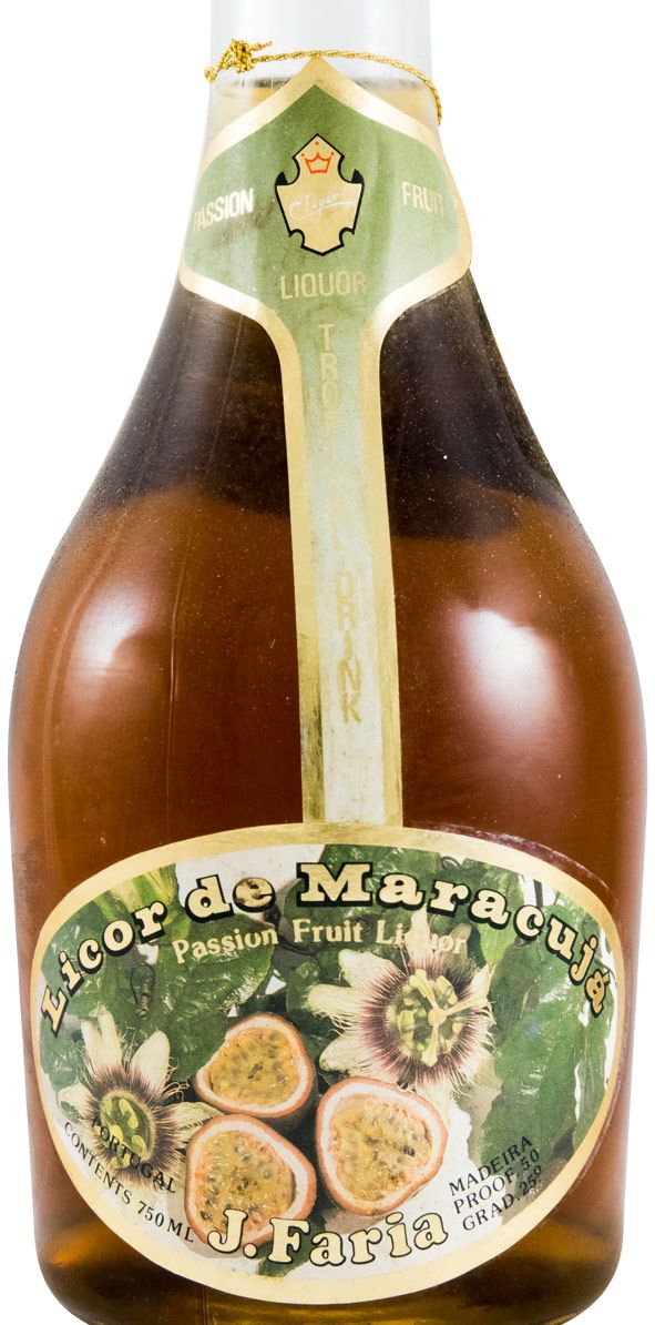 Licor de Maracujá J. Faria & Filhos (garrafa redonda antiga)