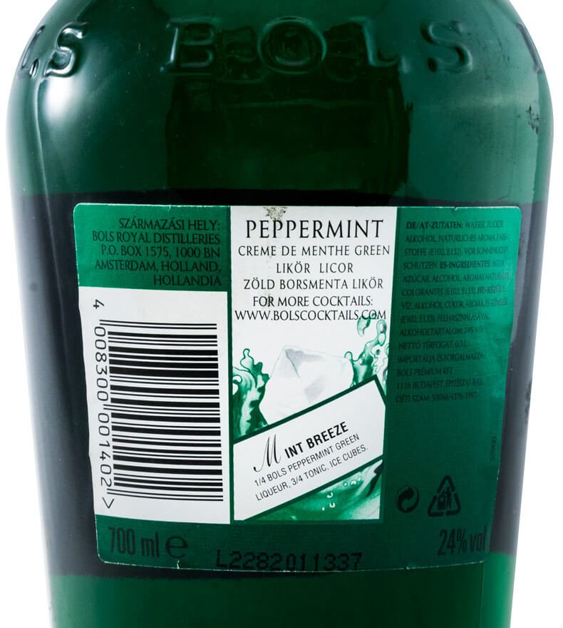 Peppermint Liqueur Bols (former bottle)