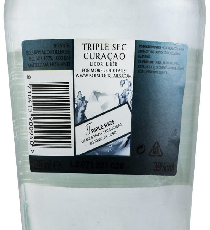 Liqueur Triple Sec Curacao Bols (former bottle)