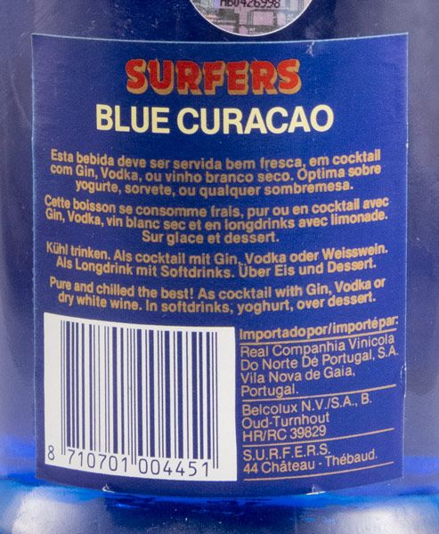 Liqueur Blue Curacao Surfers 50cl