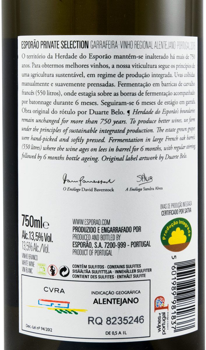 2016 Esporão Private Selection branco