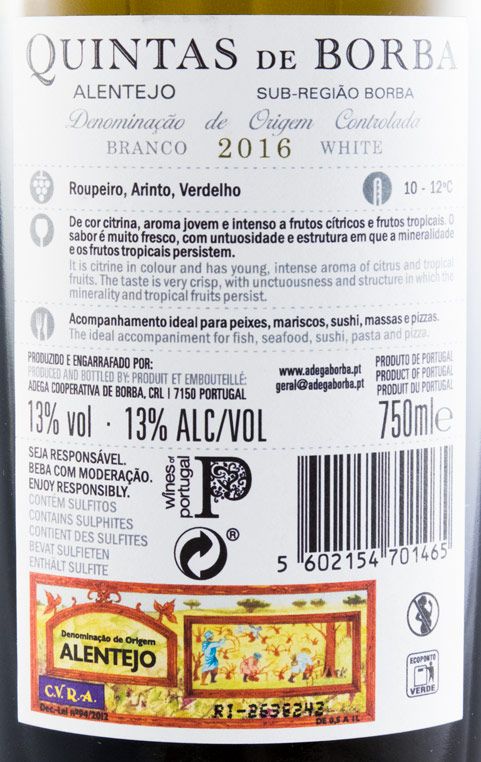 2016 Quintas de Borba white