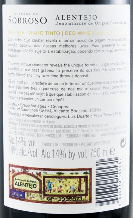 2013 Herdade do Sobroso Reserva red
