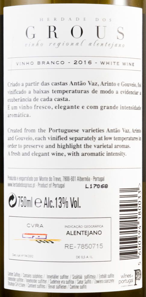 2016 Herdade dos Grous branco