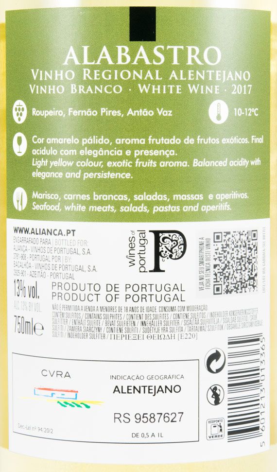 2017 Bacalhôa Alabastro white