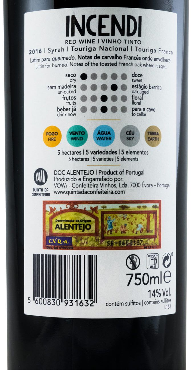 2016 Quinta da Confeiteira Incendi red