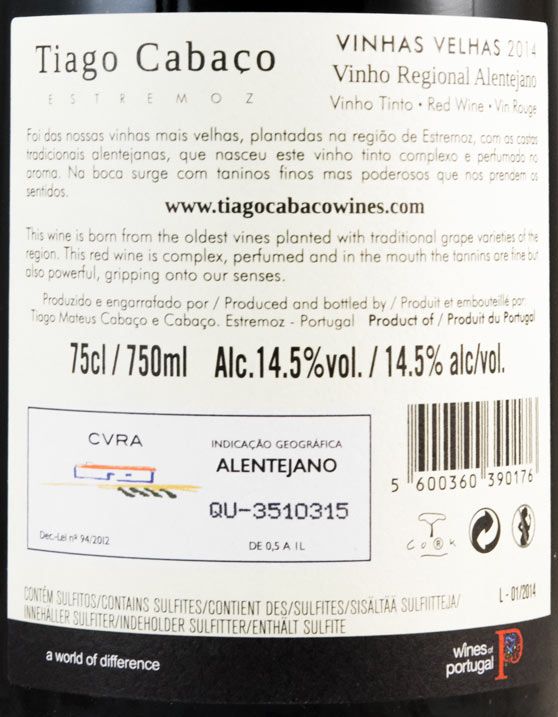 2014 Tiago Cabaço Vinhas Velhas red