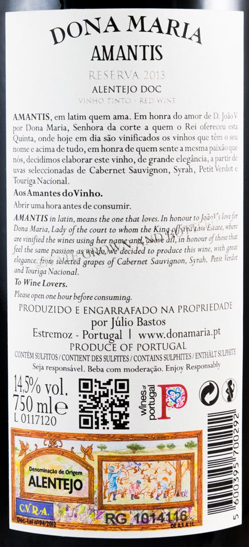 2013 Júlio Bastos Dona Maria Amantis Reserva red