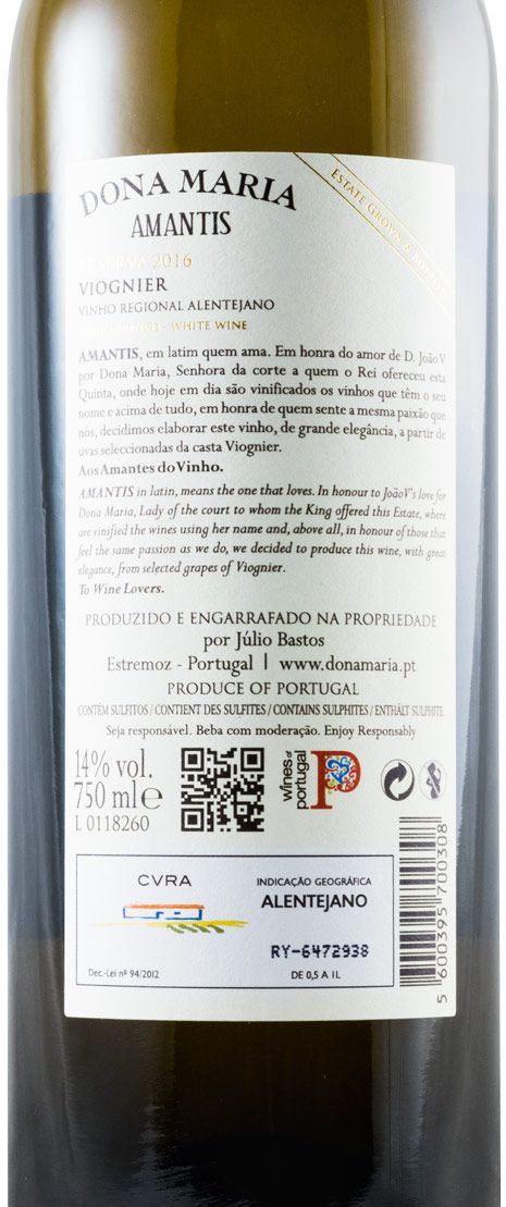2016 Júlio Bastos Dona Maria Amantis Reserva white